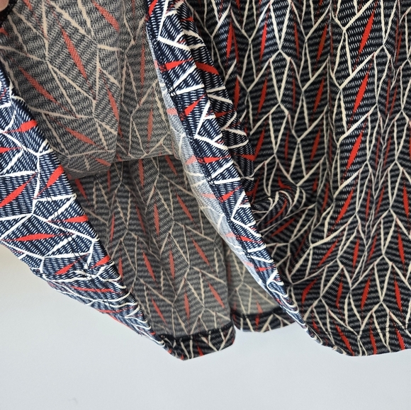 VILA JOY Navy, White and Red Patterned Women's Skirt. Size Small - Picture 3 of 9